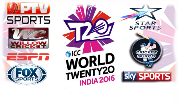 T20 World Cup 2016 TV Channels for Live Streaming